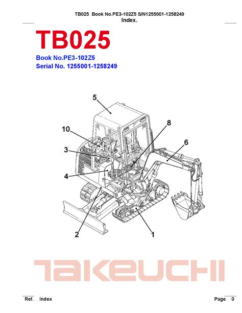 takeuchi tb025 parts manual